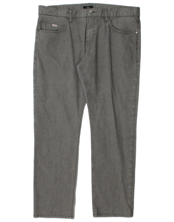 Vaqueros Hugo Boss Hombre Rectos W36 L29 Algodón Gris