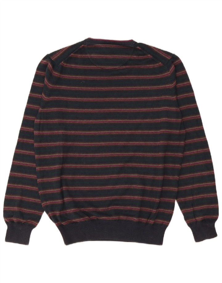 Massimo Dutti Jersey De Cuello Redondo Para Hombre EU 38 Medium Azul Marino Rayas