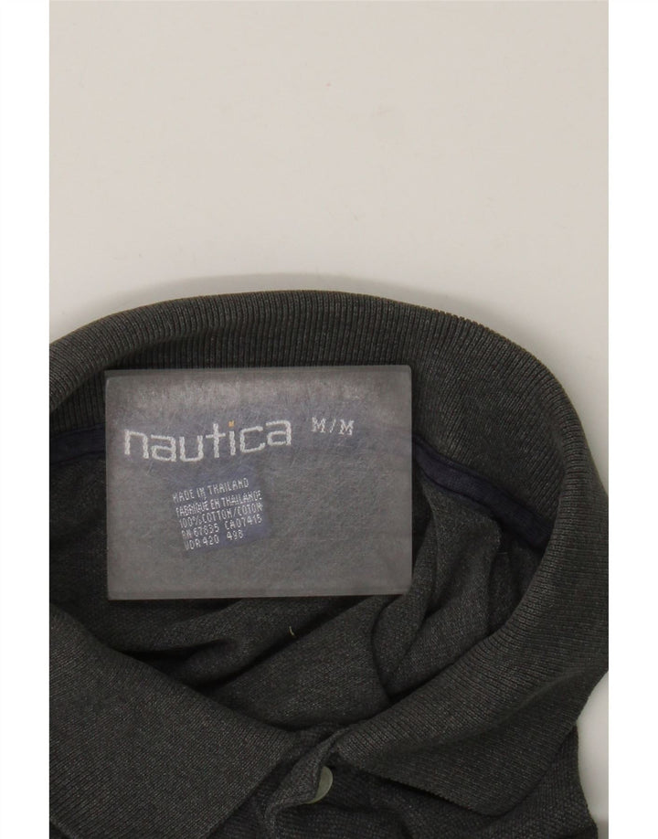 Polo Nautica Hombre De Algodón A Rayas Gris Medio