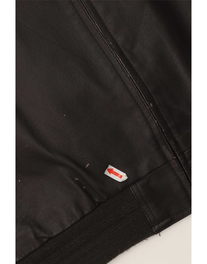 Chaqueta de cuero vintage para hombre Reino Unido 42 XL Marrón