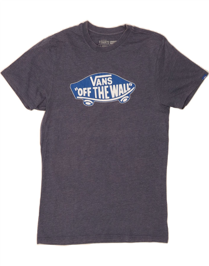 VANS Mens Custom Fit Graphic T-Shirt Top Medium Navy Blue Cotton Vintage Vans and Second-Hand Vans from Messina Hembry 