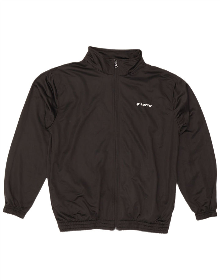 LOTTO Chaqueta superior de chándal para hombre Poliéster negro grande