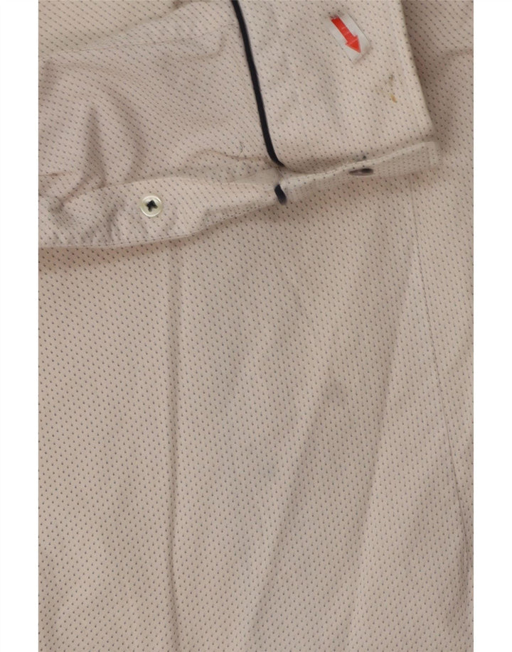 Zara Hombre Camisa Slim Fit Algodón Lunares Blanco Mediano