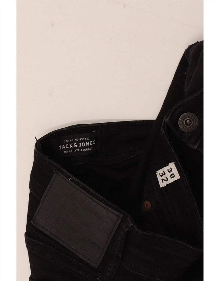 JACK & JONES Vaqueros pitillo Liam para hombre W30 L32 Black
