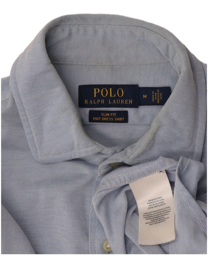 Camisa Ralph Lauren Hombre Slim Fit Algodón Azul Medio