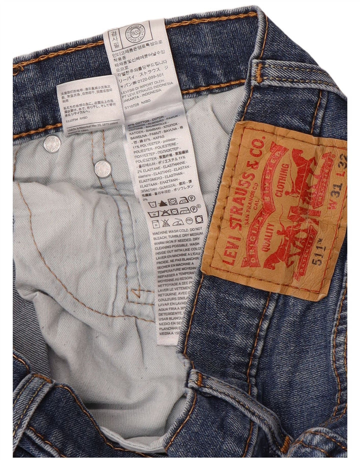 LEVI'S Mens 511 Slim Jeans W31 L30 Algodón Azul