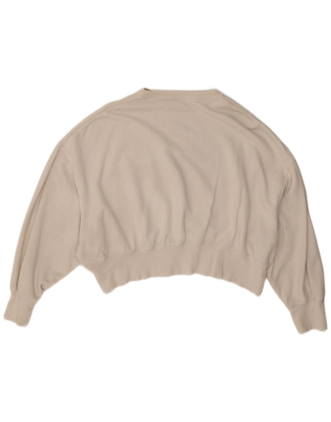 Nike Mujer Crop Oversize Sudadera Jumper UK 14 Medium Off White Algodón