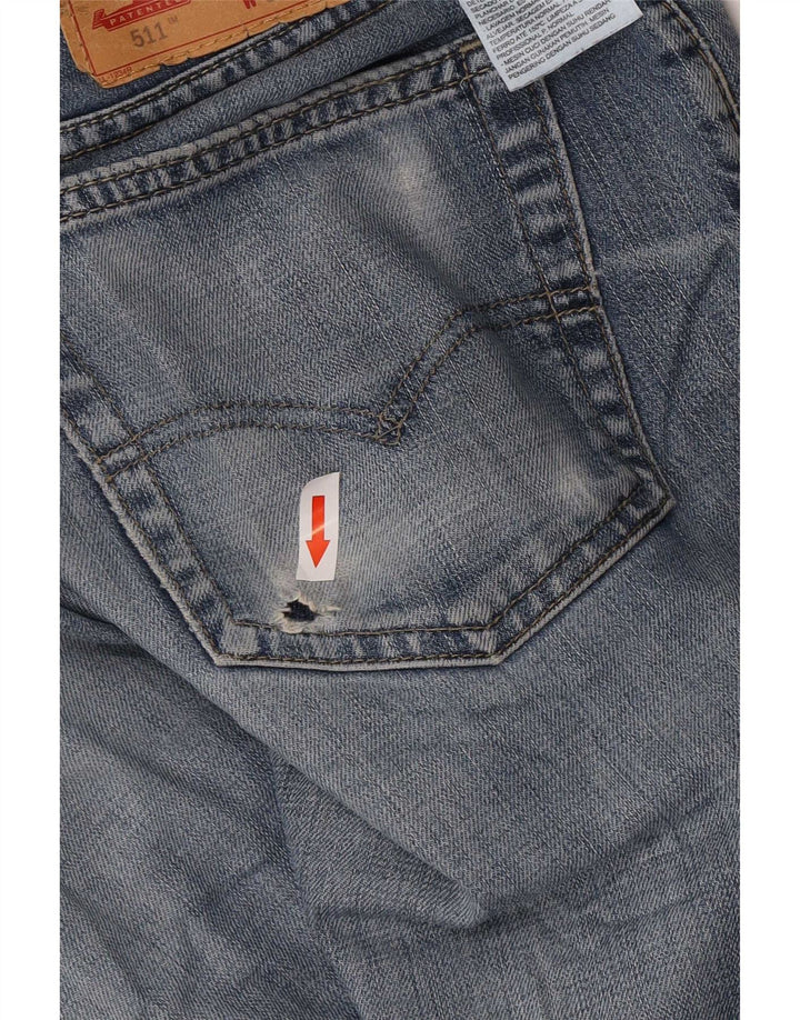 Levi's Hombre 511 Slim Jeans W33 L34 Algodón Azul