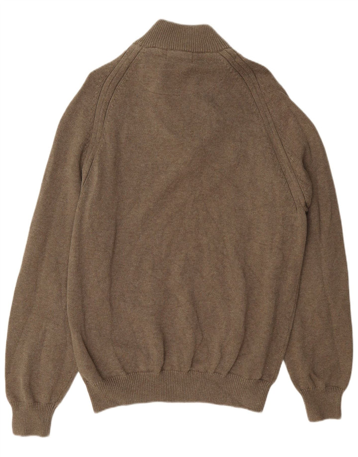 Marks & Spencer Jersey con cuello y botones para hombre XL Algodón marrón