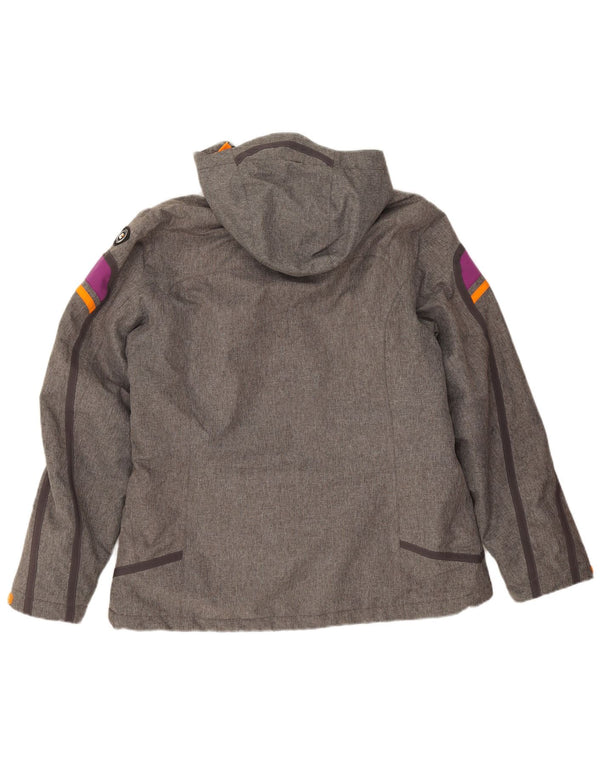 Killtec Chaqueta cortavientos con capucha para mujer IT 44 Gris medio Colorblock