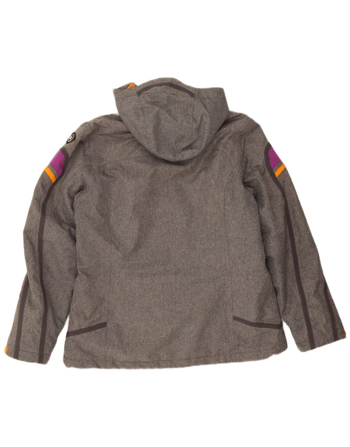 Killtec Chaqueta cortavientos con capucha para mujer IT 44 Gris medio Colorblock