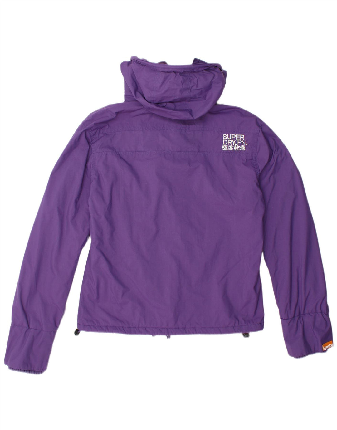 SUPERDRY Chaqueta cortavientos con capucha para mujer UK 40 XL Nylon morado