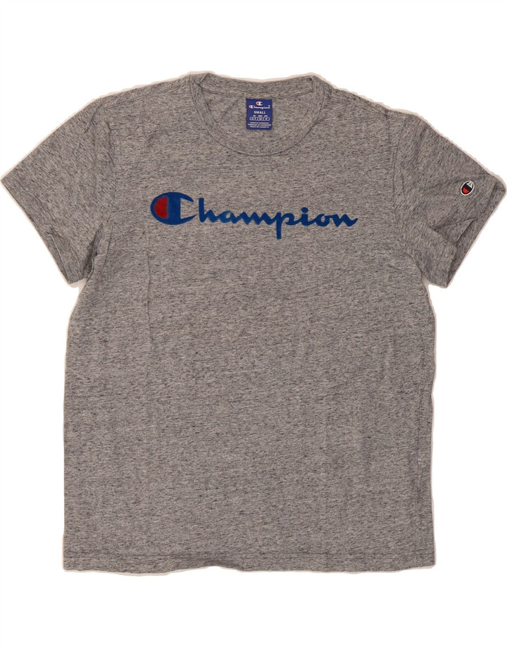 CHAMPION Mens Graphic T-Shirt Top Small Grey Flecked Cotton Vintage Champion and Second-Hand Champion from Messina Hembry 