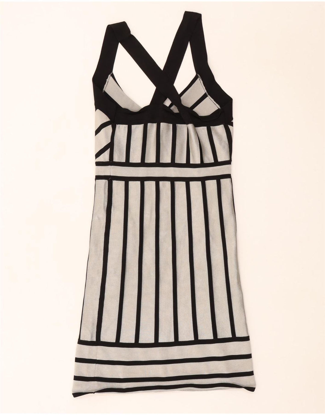 French Connection Vestido ajustado para mujer UK 42 Mediano Rayas blancas
