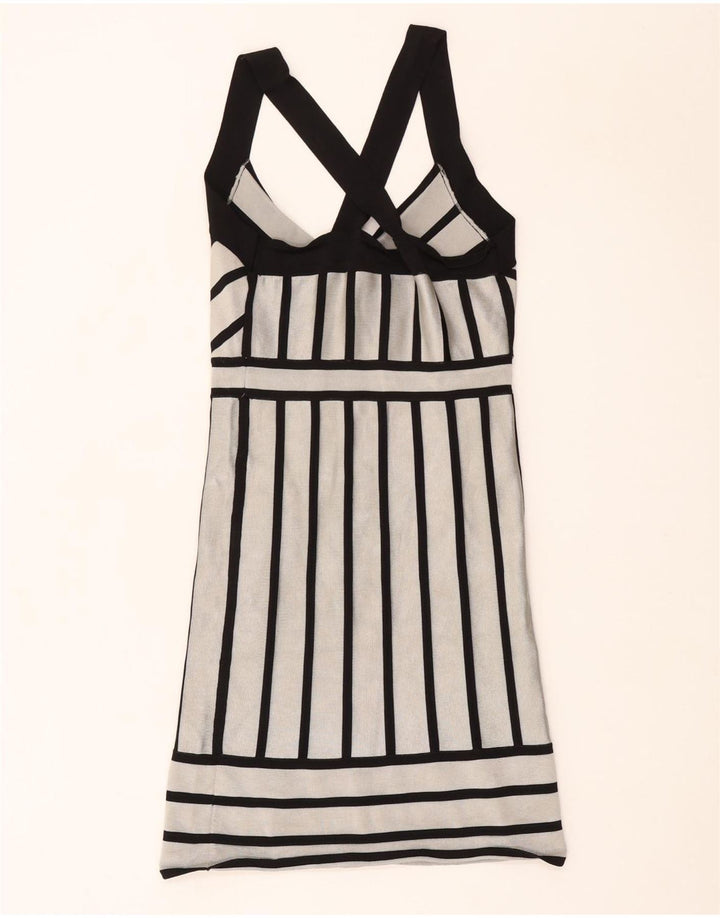 French Connection Vestido ajustado para mujer UK 42 Mediano Rayas blancas