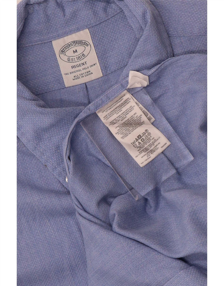 Brooks Brothers Camisa Regent para hombre de algodón geométrico azul medio