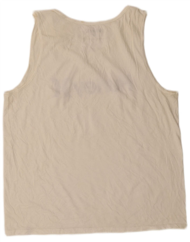 HURLEY Hombre Gráfico Chaleco Top XL Algodón Blanco