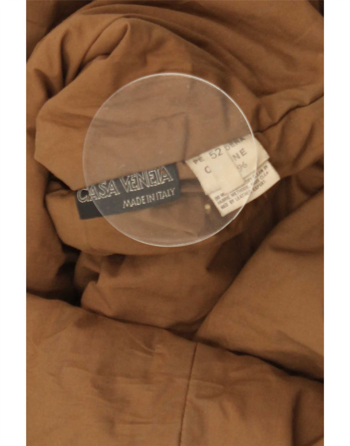 Casa Veneta Abrigo de cuero para hombre IT 52 XL Beige