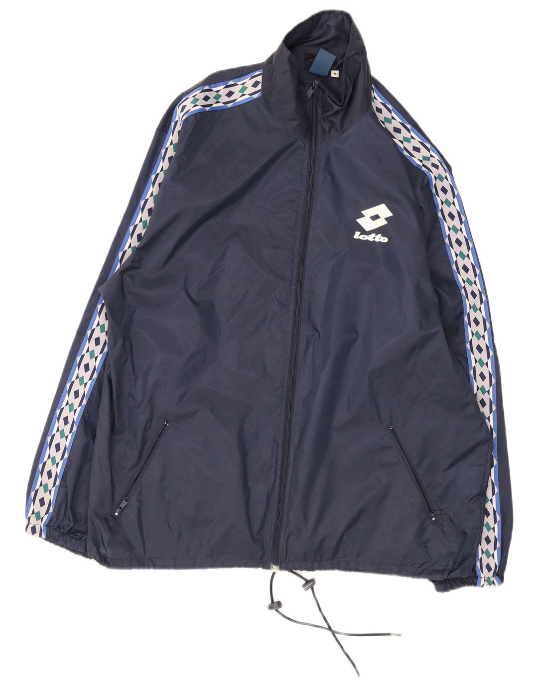 Lotto Chubasquero Hombre UK 38 Medium Azul Marino Colorblock Nylon