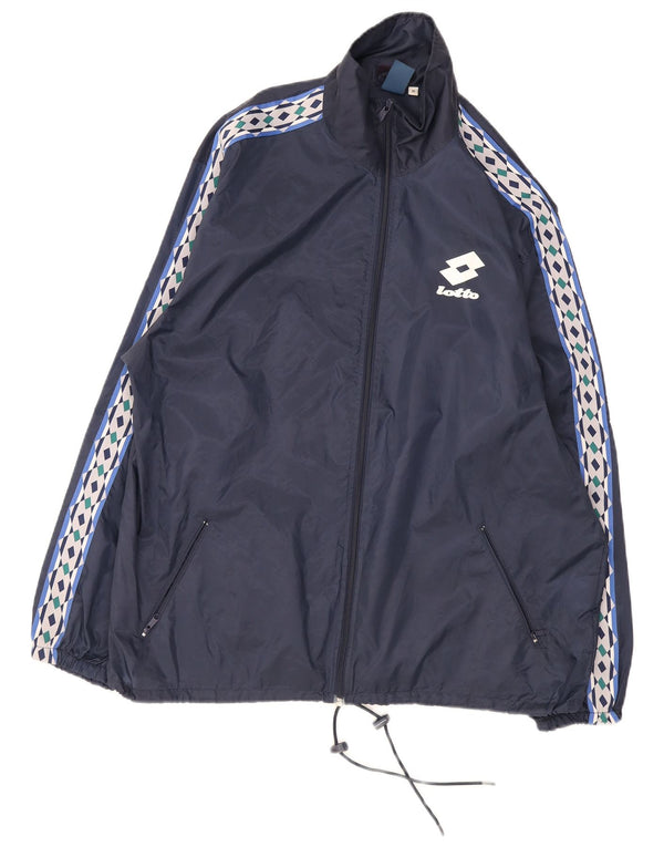 Lotto Chubasquero Hombre UK 38 Medium Azul Marino Colorblock Nylon