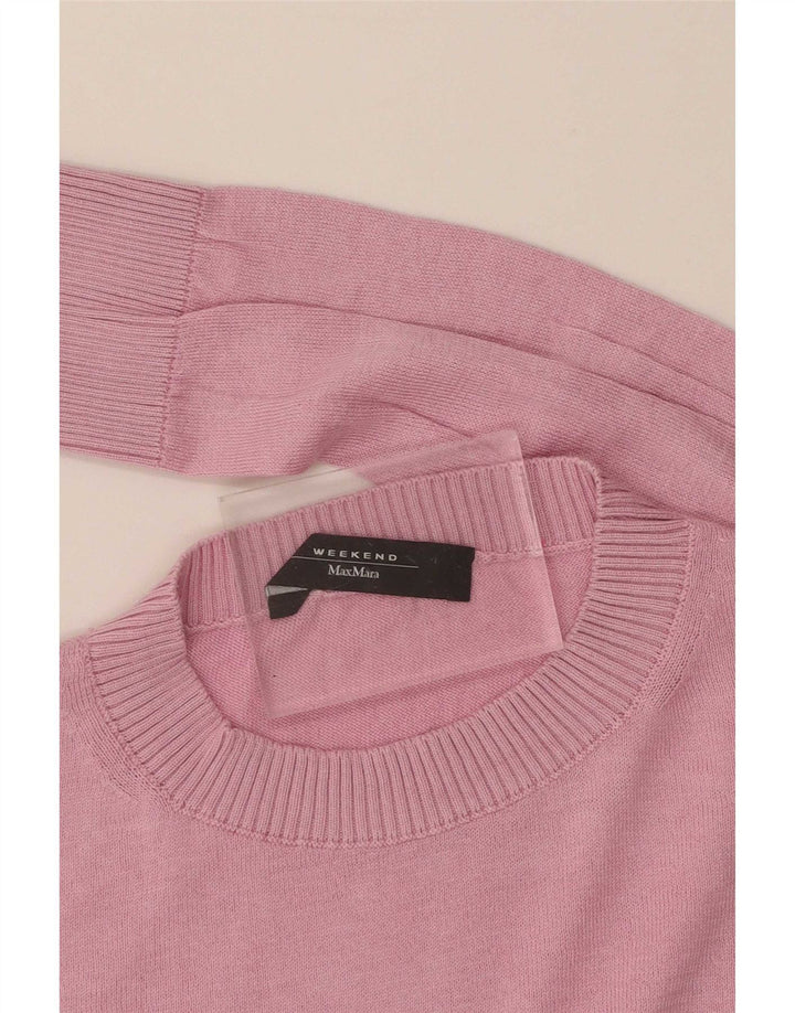 Max Mara - Jersey de cuello redondo para mujer, talla 40, color rosa medio