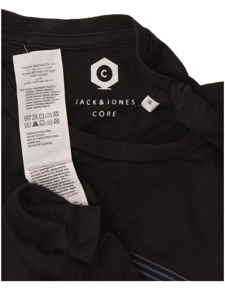 Jack & Jones Camiseta Hombre XL Algodón Negro