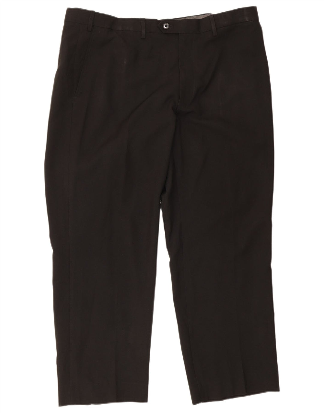 Marks & Spencer Pantalones de traje de corte regular para mujer W38 L29 Poliéster negro