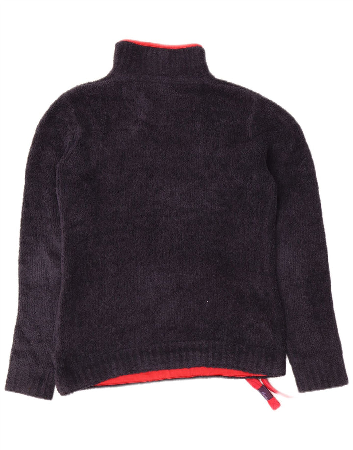 Musto Jersey de forro polar con cuello y cremallera para mujer UK 8 Small Poliéster azul marino
