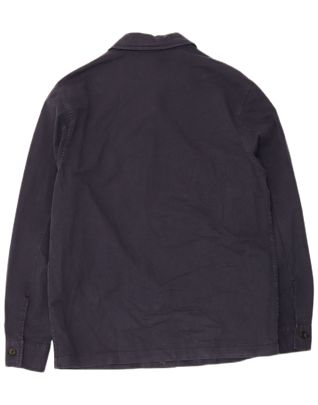 Zara Hombre Camisa Mediana Azul Marino Algodón