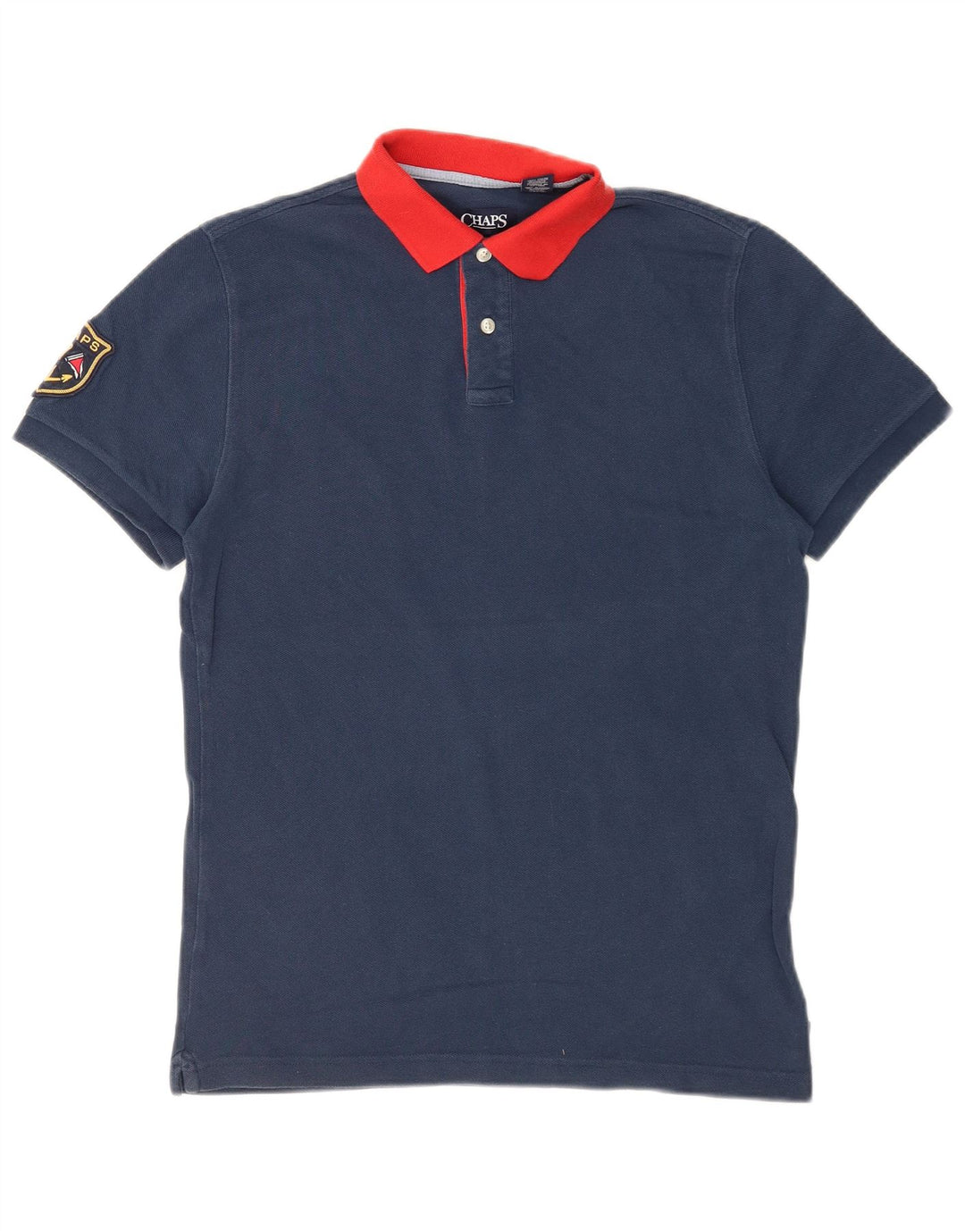 CHAPS Polo de rugby para hombre pequeño algodón azul marino