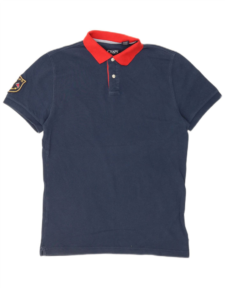 CHAPS Polo de rugby para hombre pequeño algodón azul marino