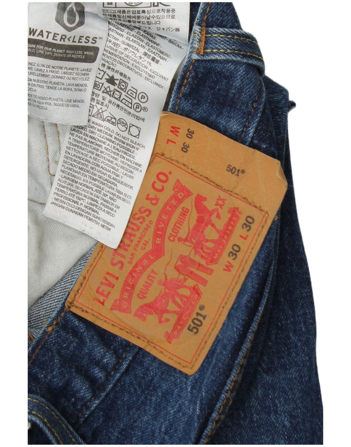 Levi's Hombre 501 Vaqueros Rectos W30 L25 Algodón Azul