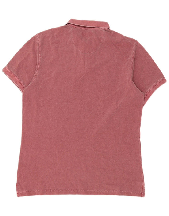 Barbour Polo Hombre Grande Algodón Rojo