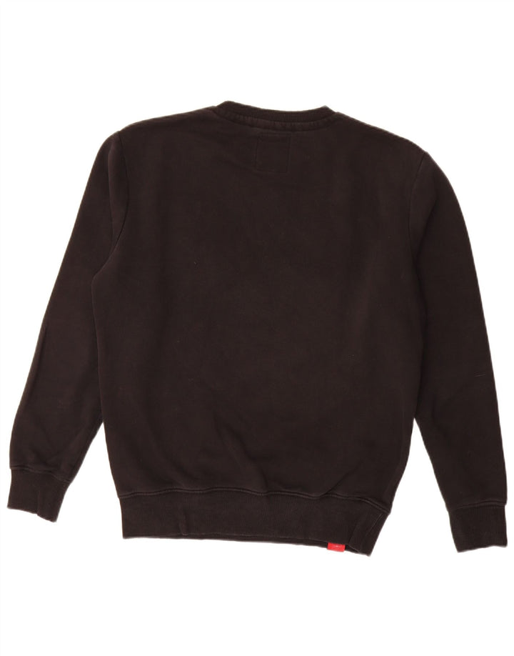Alpha Industries Mens Graphic Sudadera Jumper Pequeño Negro