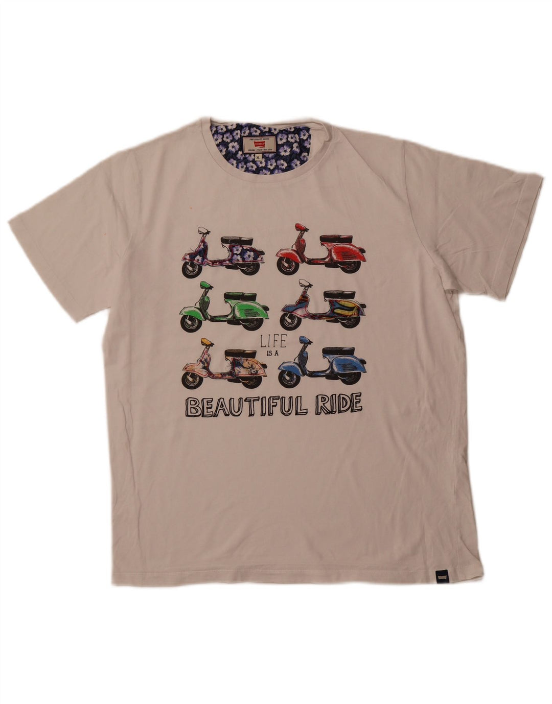 CARRERA Camiseta gráfica para hombre Top XL Algodón blanco