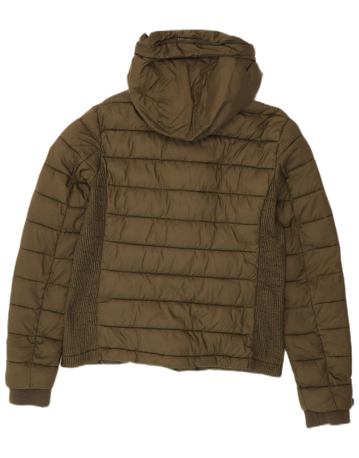 SUPERDRY Chaqueta acolchada con capucha para mujer UK 46 Large Khaki Nylon