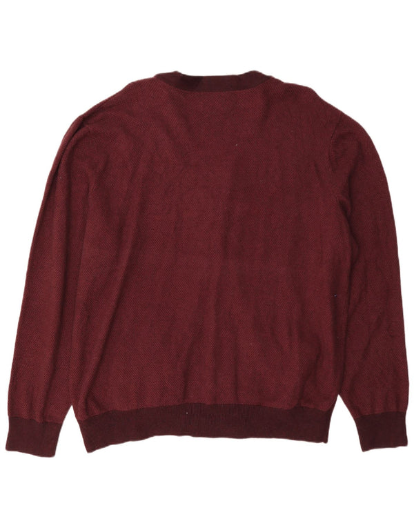 Chaps Suéter tipo cárdigan para hombre 2XL Algodón burdeos