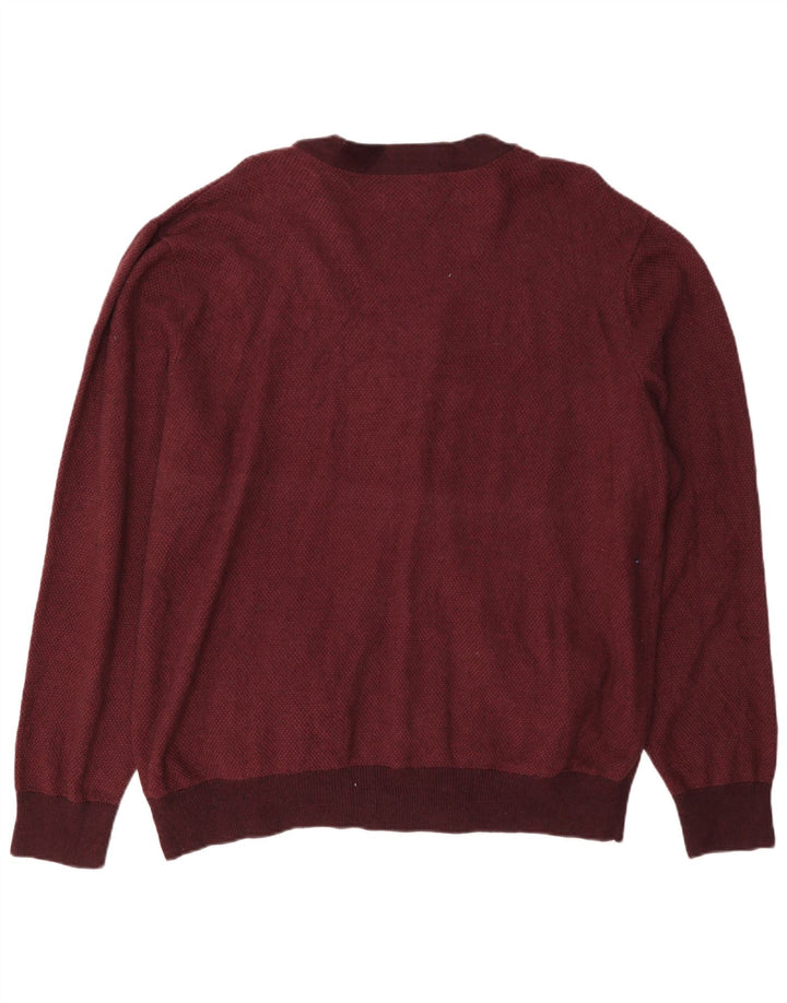 Chaps Suéter tipo cárdigan para hombre 2XL Algodón burdeos