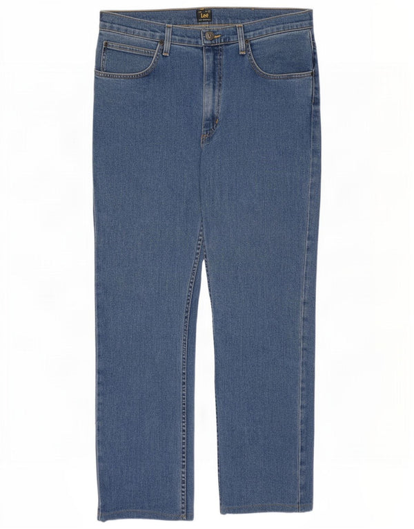 Vaqueros Lee Brooklyn Rectos para Hombre W34 L30 Algodón Azul