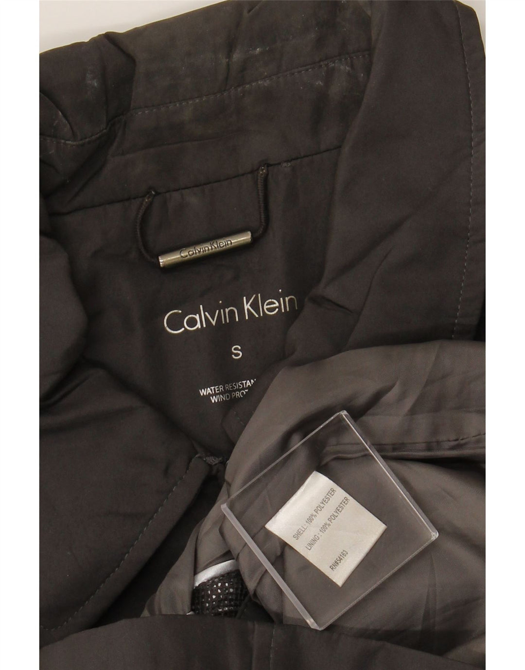 CALVIN KLEIN Chaqueta utilitaria para hombre UK 36 Small Gris Poliéster