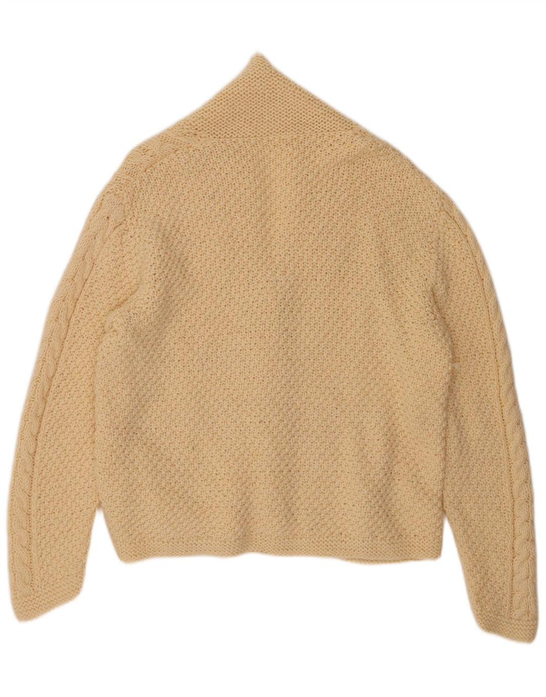 VINTAGE Mujer Cardigan Suéter Reino Unido 16 Grande Beige