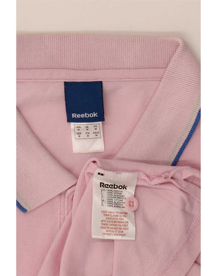 Polo Reebok Hombre Algodón Rosa Medio