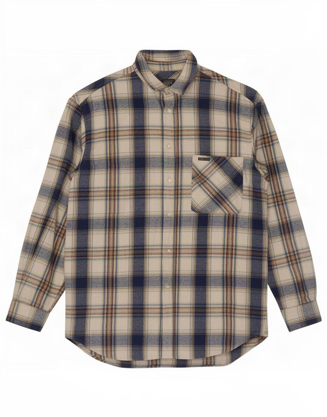 Think Pink Camisa de franela para hombre 2XL Blue Check