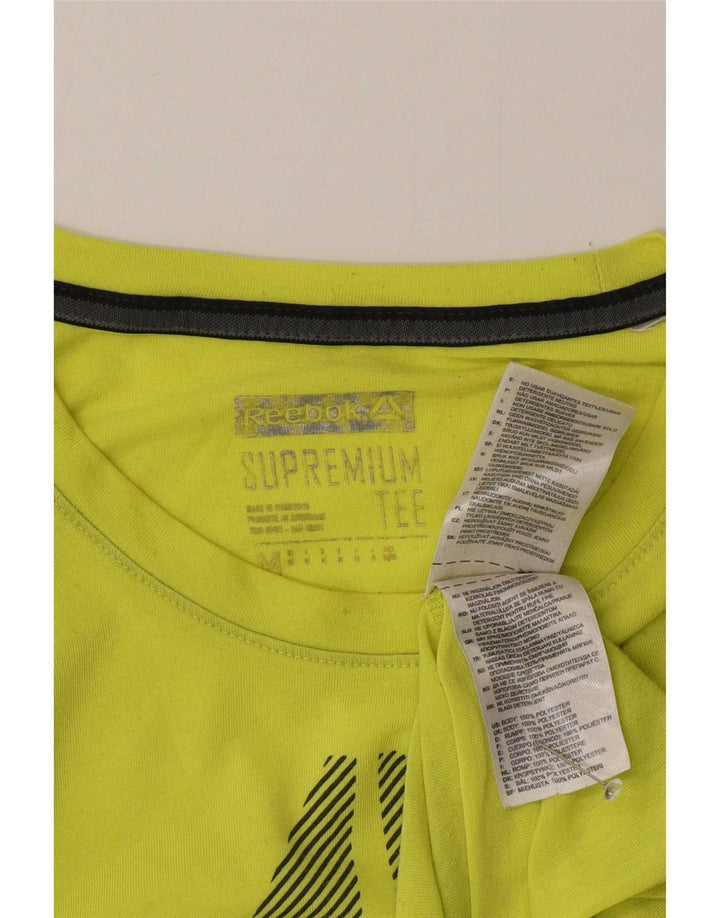 Camiseta Reebok Hombre Graphic Top Poliéster Verde Medio