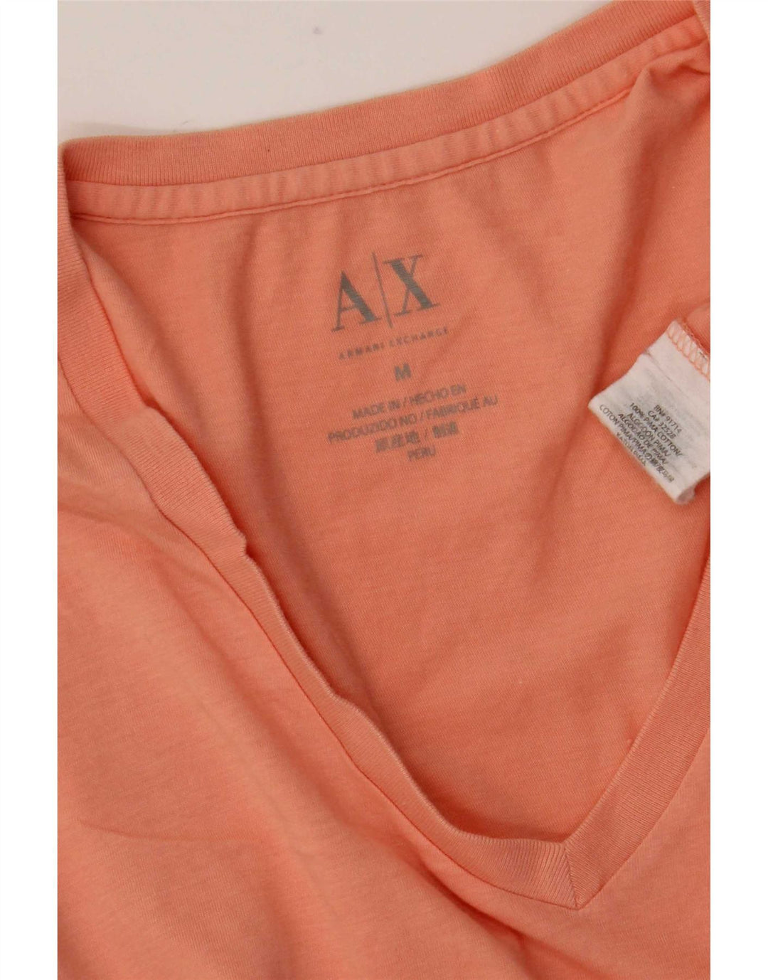 Camiseta Armani Exchange Hombre Top Rosa Medio Algodón