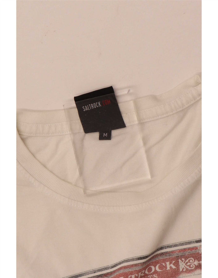 Saltrock - Camiseta gráfica para hombre, talla mediana, color blanco