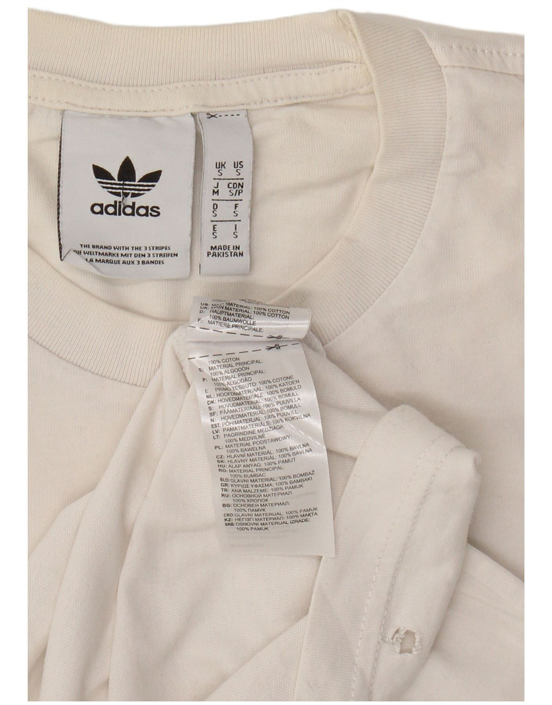 ADIDAS Camiseta gráfica para hombre Top Small White Cotton