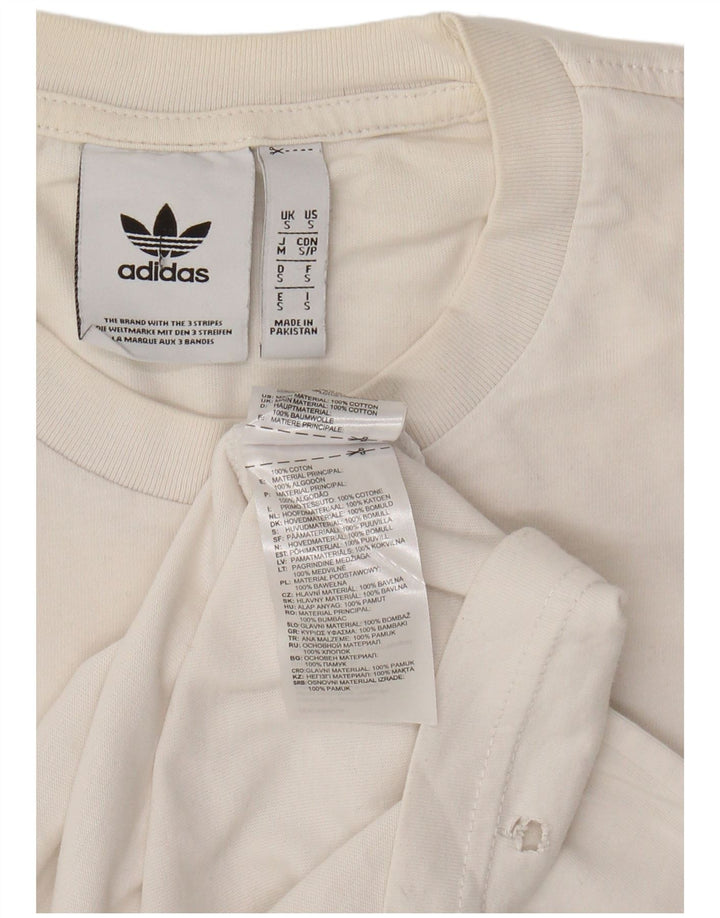 ADIDAS Camiseta gráfica para hombre Top Small White Cotton