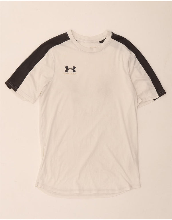 Under Armour Hombre Camiseta Top Small Blanco Colorblock Poliéster
