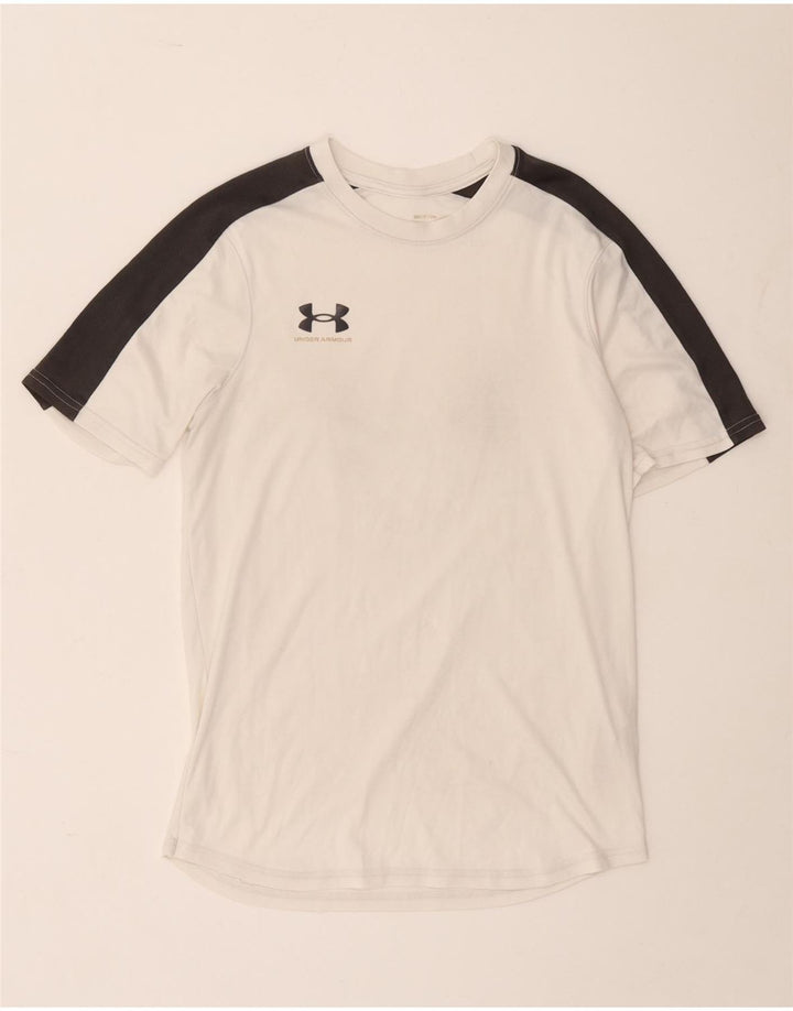 Under Armour Hombre Camiseta Top Small Blanco Colorblock Poliéster